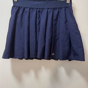 ALO Yoga Blue Mini Skater Skirt Pleated Casual